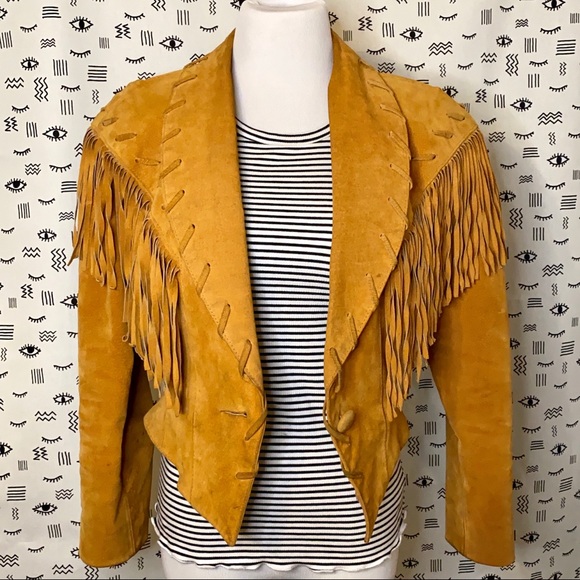 Vintage Jackets & Blazers - Vintage Phoneix USA Leather Fringe Jacket